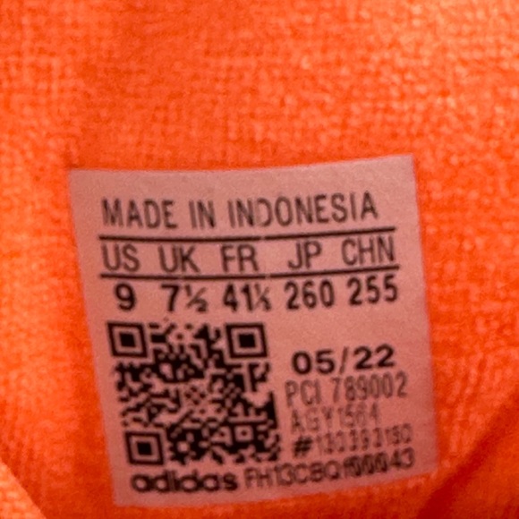 Women’s Adidas Nizza Bonega X -  Orange - Lace Up High Zip Up Sneakers Size 9 - Picture 7 of 8